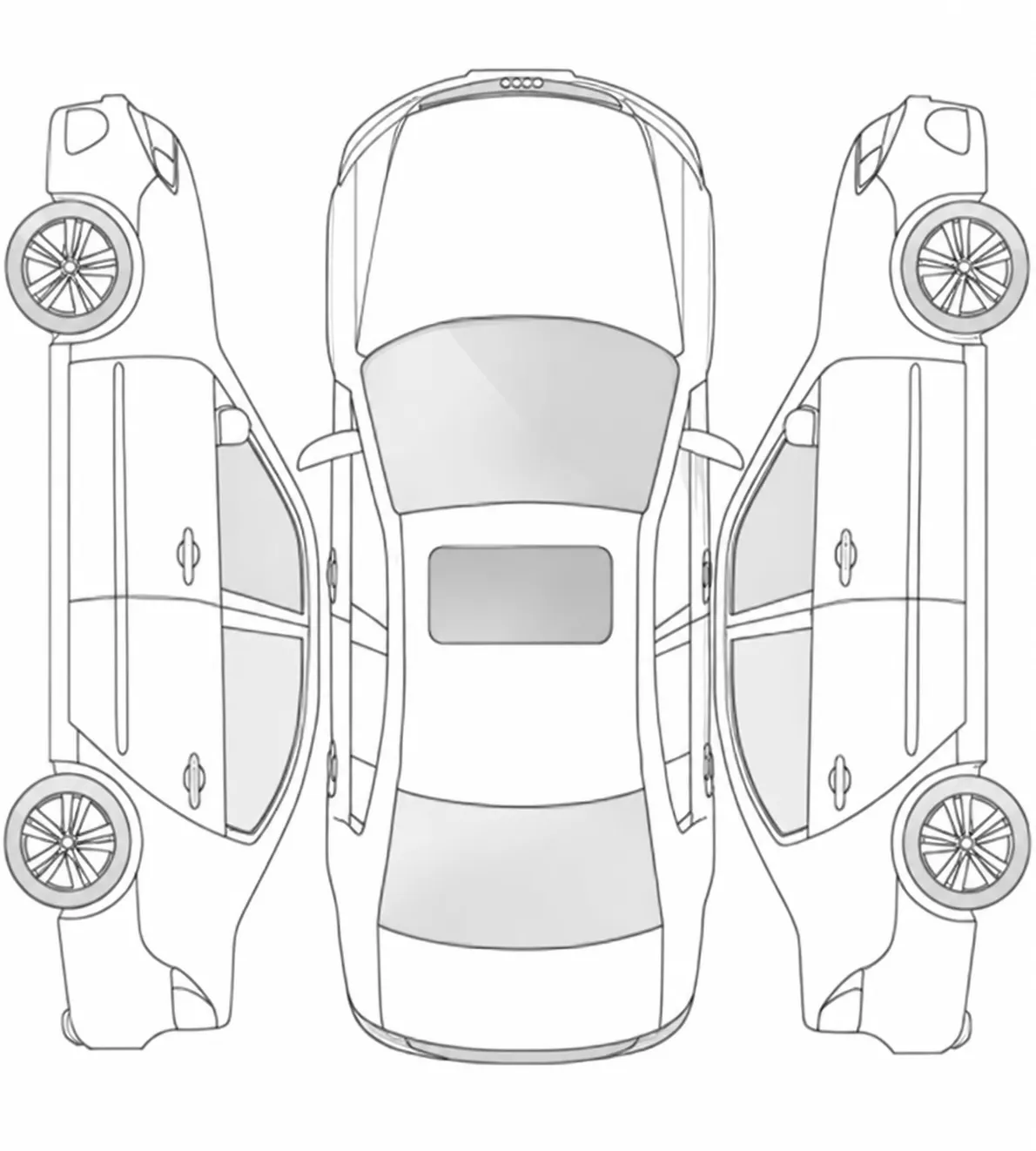 Fahrzeugdiagramm Exterieur